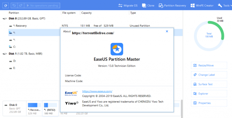 easeus partition master 12.9 full crack