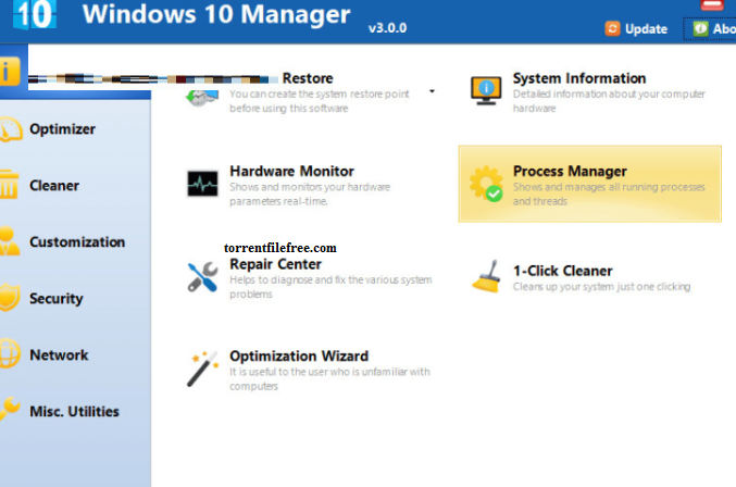 Windows 10 Manager 